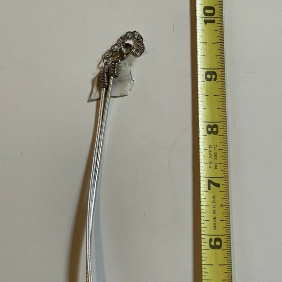 Handcrafted Blue & Clear Fused Glass Pendant With Silver Cord - Picture 5 of 5